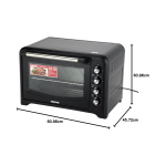 Four Électrique à Convention et Rotisserie Geepas 60 L - G04401NV