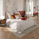 Parure de lit en coton tufté Ivoire 240*220 cm